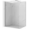 Mexen Kioto-P Duschwand Walk-in 110 x 200 cm, transparent 8 mm, Gun Metal - 800-110-101-95-00-P