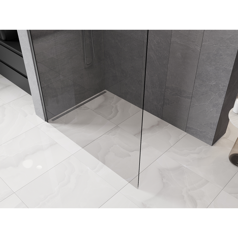 Mexen Kioto-P Duschwand Walk-in 120 x 200 cm, transparent 8 mm, Gun Metal - 800-120-101-95-00-P