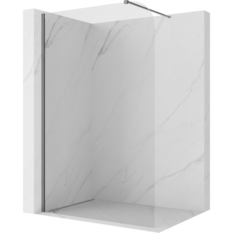 Mexen Kioto-P Duschwand Walk-in 140 x 200 cm, transparent 8 mm, Gun Metal - 800-140-101-95-00-P