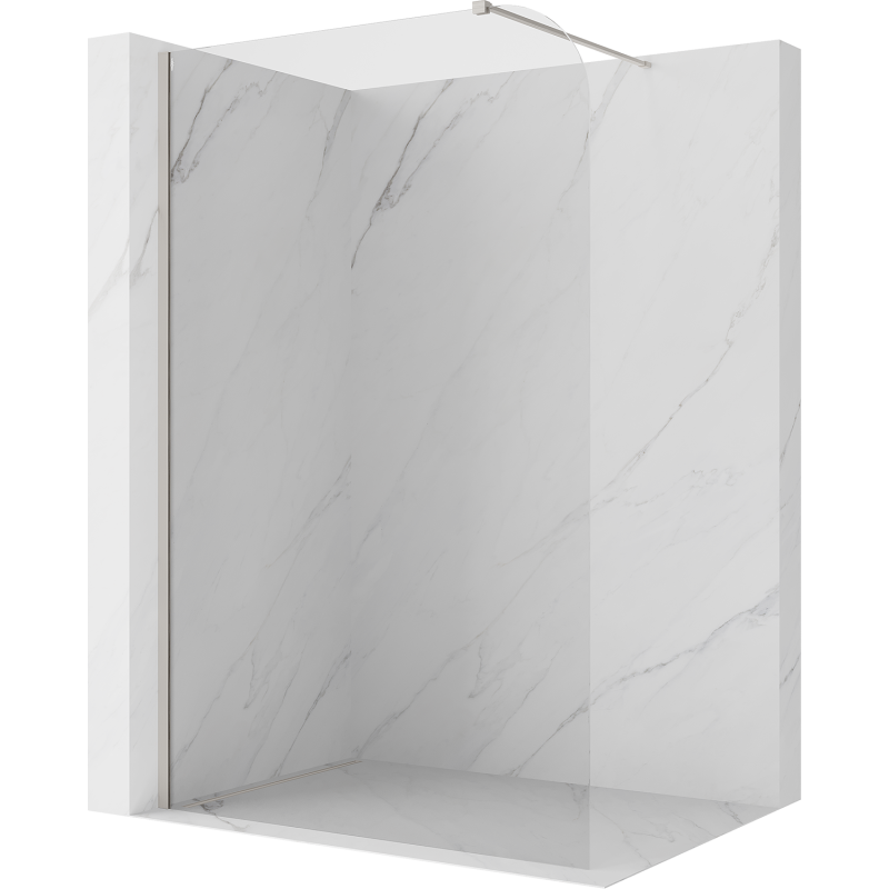 Mexen Kioto-P Duschwand Walk-in 120 x 200 cm, transparent 8 mm, gebürsteter Nickel - 800-120-101-97-00-P