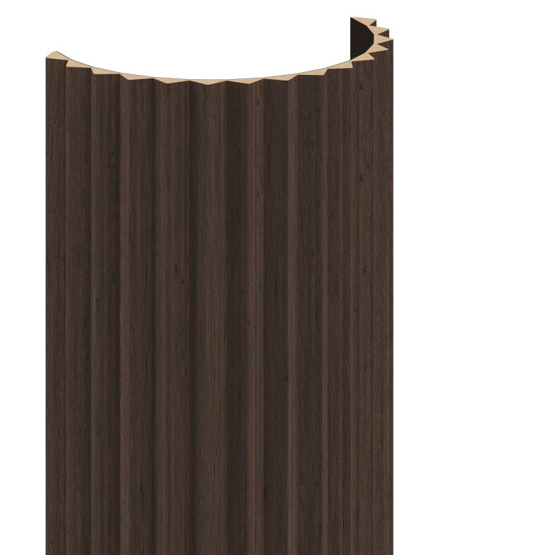 Mexen Ovalo 01 flexible geriffelte Wandlatten 280 x 36 cm, technisches Furnier, Eiche Mocca - S130-280-01-045