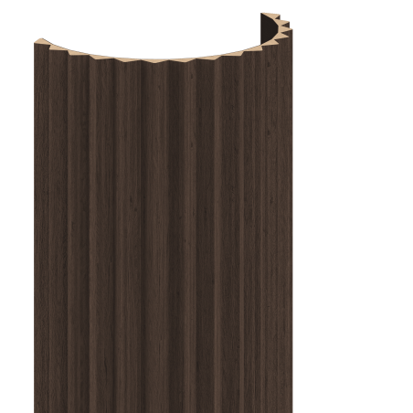 Mexen Ovalo 01 flexible geriffelte Wandlatten 280 x 36 cm, technisches Furnier, Eiche Mocca - S130-280-01-045