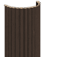 Mexen Ovalo 01 flexible geriffelte Wandlatten 280 x 36 cm, technisches Furnier, Eiche Mocca - S130-280-01-045