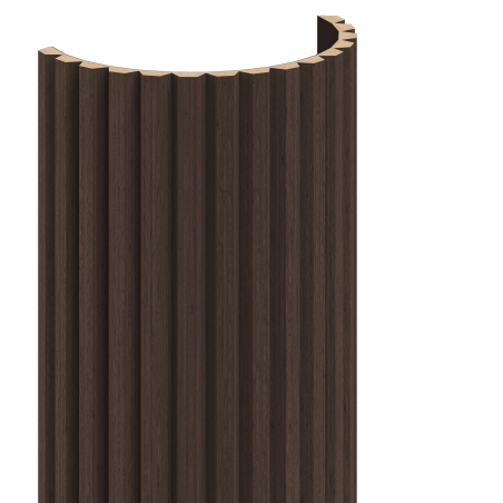Mexen Ovalo 02 flexible gerillte Wandpaneele 280 x 36 cm, technisches Furnier, Eiche Mocca - S130-280-02-045