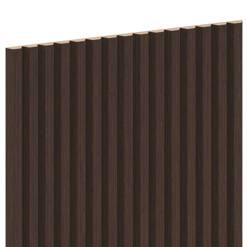 Mexen Ovalo 02 flexible gerillte Wandpaneele 280 x 36 cm, technisches Furnier, Eiche Mocca - S130-280-02-045