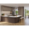 Mexen Ovalo 02 flexible gerillte Wandpaneele 280 x 36 cm, technisches Furnier, Eiche Mocca - S130-280-02-045