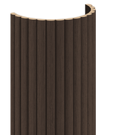 Mexen Ovalo 03 elastische, geriffelte Wandpaneele 280 x 36 cm, technisches Furnier, Mocca Eiche - S130-280-03-045