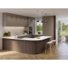 Mexen Ovalo 03 elastische, geriffelte Wandpaneele 280 x 36 cm, technisches Furnier, Mocca Eiche - S130-280-03-045