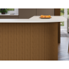 Mexen Ovalo 01 Probe von flexiblen, geriffelten Wandlamellen, technisches Furnier, Natur Eiche - S130-01-042-S