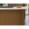 Mexen Ovalo 03 Muster von flexiblen geriffelten Wandpaneelen, technisches Furnier, Eiche Natur - S130-03-042-S