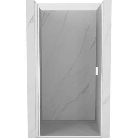 Mexen Mist-B 80 cm schwenkbare Duschabtrennung, transparent, weiß - 8A2-080-000-20-00