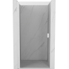 Mexen Mist-B 80 cm schwenkbare Duschabtrennung, transparent, weiß - 8A2-080-000-20-00