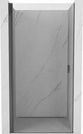 Mexen Mist-B schwenkbare Duschtür 90 cm, transparent, gebürstetes Gungrau - 8A2-090-000-66-00