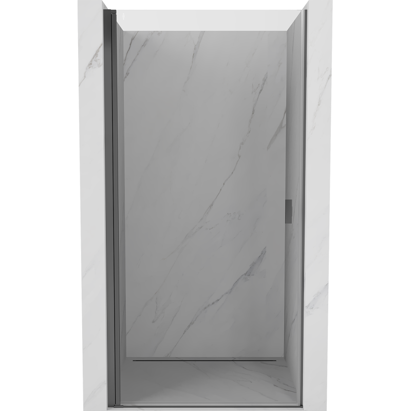 Mexen Mist-B Schwenkbare Duschabtrennung 100 cm, transparent, Gun Metal - 8A2-100-000-95-00