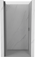 Mexen Mist-B Schwenkbare Duschabtrennung 100 cm, transparent, Gun Metal - 8A2-100-000-95-00