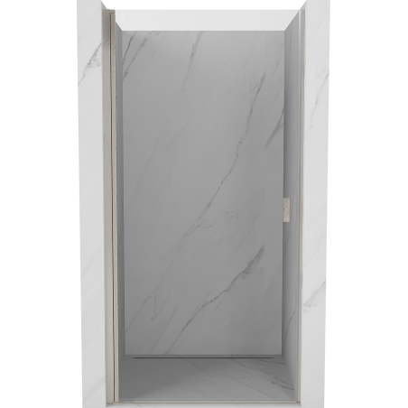 Mexen Mist-B Duschtür schwenkbar 100 cm, transparent, gebürsteter Nickel - 8A2-100-000-97-00