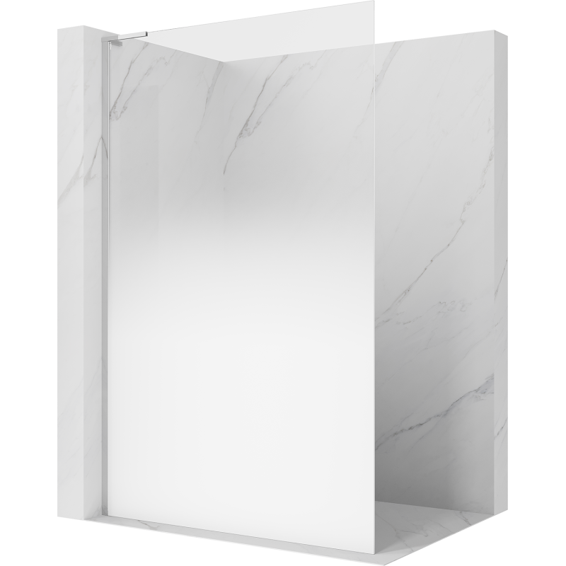 Mexen Kioto L Duschtür Walk-in 100 x 200 cm, ombre weiß 8 mm, chrom - 800-100-103-01-86