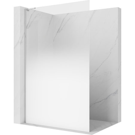 Mexen Kioto L Duschwand Walk-in 120 x 200 cm, weiße Ombre 8 mm, Chrom - 800-120-103-01-86