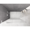 Mexen Kioto L Duschwand Walk-in 100 x 200 cm, weißes Ombre 8 mm, weiß - 800-100-103-20-86