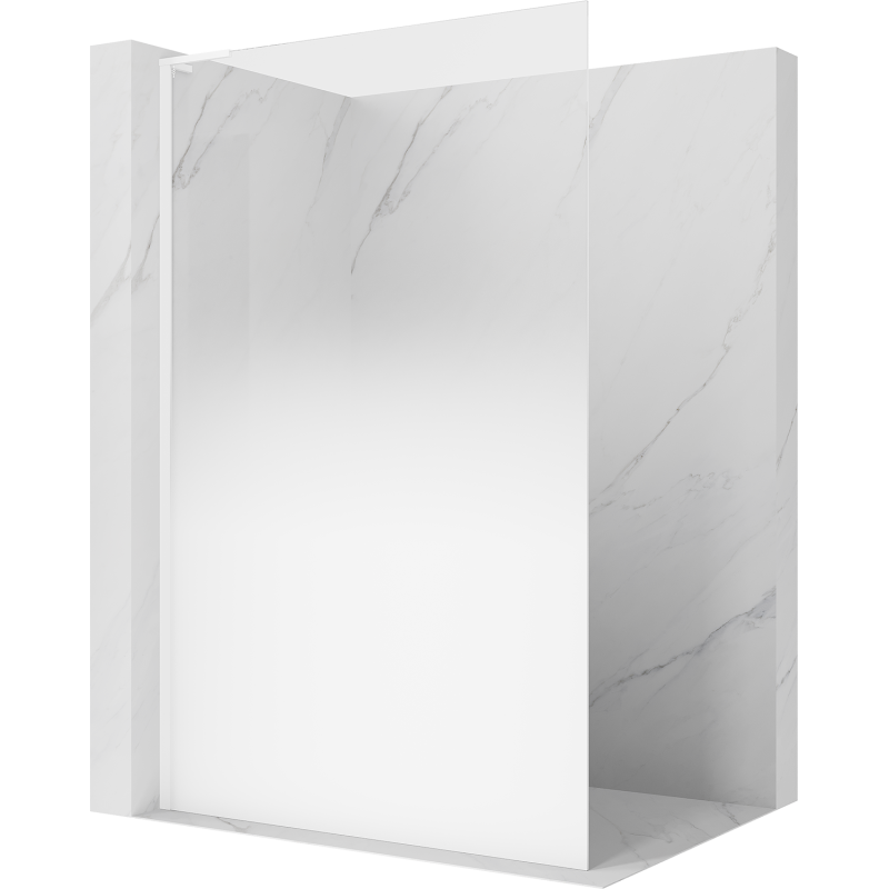 Mexen Kioto L Duschwand Walk-in 110 x 200 cm, weißes Ombre 8 mm, weiß - 800-110-103-20-86