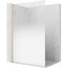 Mexen Kioto L Duschwand Walk-in 70 x 200 cm, Ombre Weiß 8 mm, Gold - 800-070-103-50-86