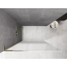 Mexen Kioto L Duschwand Walk-in 100 x 200 cm, ombre weiß 8 mm, gold - 800-100-103-50-86