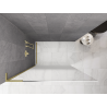 Mexen Kioto L Duschwand Walk-in 70 x 200 cm, ombre weiß 8 mm, gebürstetes Gold - 800-070-103-55-86