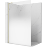 Mexen Kioto L Duschwand Walk-in 90 x 200 cm, ombre weiß 8 mm, gebürstetes Gold - 800-090-103-55-86