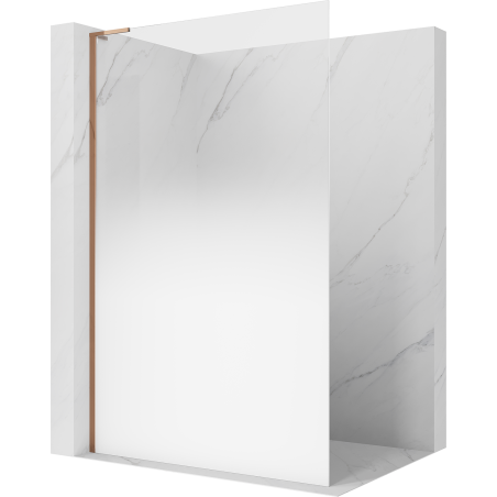 Mexen Kioto L Duschwand Walk-in 70 x 200 cm, ombre weiß 8 mm, Roségold - 800-070-103-60-86