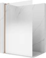 Mexen Kioto L Duschwand Walk-in 80 x 200 cm, Ombre Weiß 8 mm, Roségold - 800-080-103-60-86
