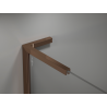 Mexen Kioto L Duschwand Walk-in 90 x 200 cm, Ombre Weiß 8 mm, Roségold - 800-090-103-60-86