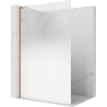 Mexen Kioto L Duschwand Walk-in 100 x 200 cm, ombre weiß 8 mm, Roségold - 800-100-103-60-86