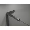 Mexen Kioto L Duschwand Walk-in 90 x 200 cm, weißes Ombre 8 mm, gebürstet Gun Gray - 800-090-103-66-86