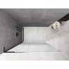 Mexen Kioto L Duschwand Walk-in 90 x 200 cm, weißer Ombre 8 mm, schwarz - 800-090-103-70-86