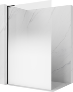 Mexen Kioto L Duschrückwand Walk-in 100 x 200 cm, Ombre Weiß 8 mm, Schwarz - 800-100-103-70-86