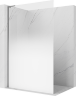 Mexen Kioto L Duschwand Walk-in 80 x 200 cm, Ombre Weiß 8 mm, Gun Metal - 800-080-103-95-86