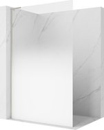Mexen Kioto L Duschwand Walk-in 80 x 200 cm, weißes Ombre 8 mm, gebürsteter Nickel - 800-080-103-97-86