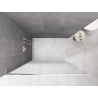 Mexen Kioto L Duschwand Walk-in 120 x 200 cm, Ombre Weiß 8 mm, gebürsteter Nickel - 800-120-103-97-86