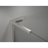 Mexen Kioto L Duschwand Walk-in 120 x 200 cm, Ombre Weiß 8 mm, gebürsteter Nickel - 800-120-103-97-86