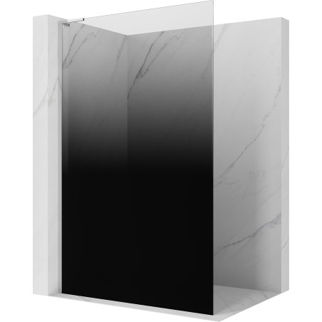 Mexen Kioto L Walk-in-Duschwand 120 x 200 cm, Ombre schwarz 8 mm, Chrom - 800-120-103-01-76