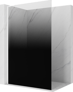 Mexen Kioto L Duschwand Walk-in 80 x 200 cm, Ombre Schwarz 8 mm, Weiß - 800-080-103-20-76