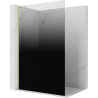 Mexen Kioto L Duschwand Walk-in 90 x 200 cm, Ombre Schwarz 8 mm, Gold - 800-090-103-50-76