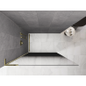 Mexen Kioto L Duschwand Walk-in 100 x 200 cm, ombre schwarz 8 mm, gold - 800-100-103-50-76