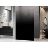 Mexen Kioto L Duschwand Walk-in 100 x 200 cm, Ombre schwarz 8 mm, gebürstetes Gold - 800-100-103-55-76