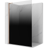 Mexen Kioto L Duschwand Walk-in 80 x 200 cm, Ombre Schwarz 8 mm, Roségold - 800-080-103-60-76