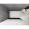 Mexen Kioto L Duschwand Walk-in 100 x 200 cm, Ombre Schwarz 8 mm, Roségold - 800-100-103-60-76