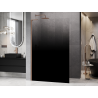 Mexen Kioto L Duschwand Walk-in 80 x 200 cm, Ombre Schwarz 8 mm, Gebürstetes Kupfer - 800-080-103-65-76