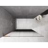 Mexen Kioto L Duschwand Walk-in 80 x 200 cm, Ombre Schwarz 8 mm, Gebürstetes Kupfer - 800-080-103-65-76