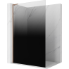 Mexen Kioto L Duschwand Walk-in 100 x 200 cm, Ombre Schwarz 8 mm, Gebürstetes Kupfer - 800-100-103-65-76
