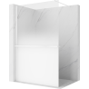 Mexen Kioto+ Duschwand mit Regal Walk-in 70 x 200 cm, ombre weiß 8 mm, weiß - 800-070-121-20-86